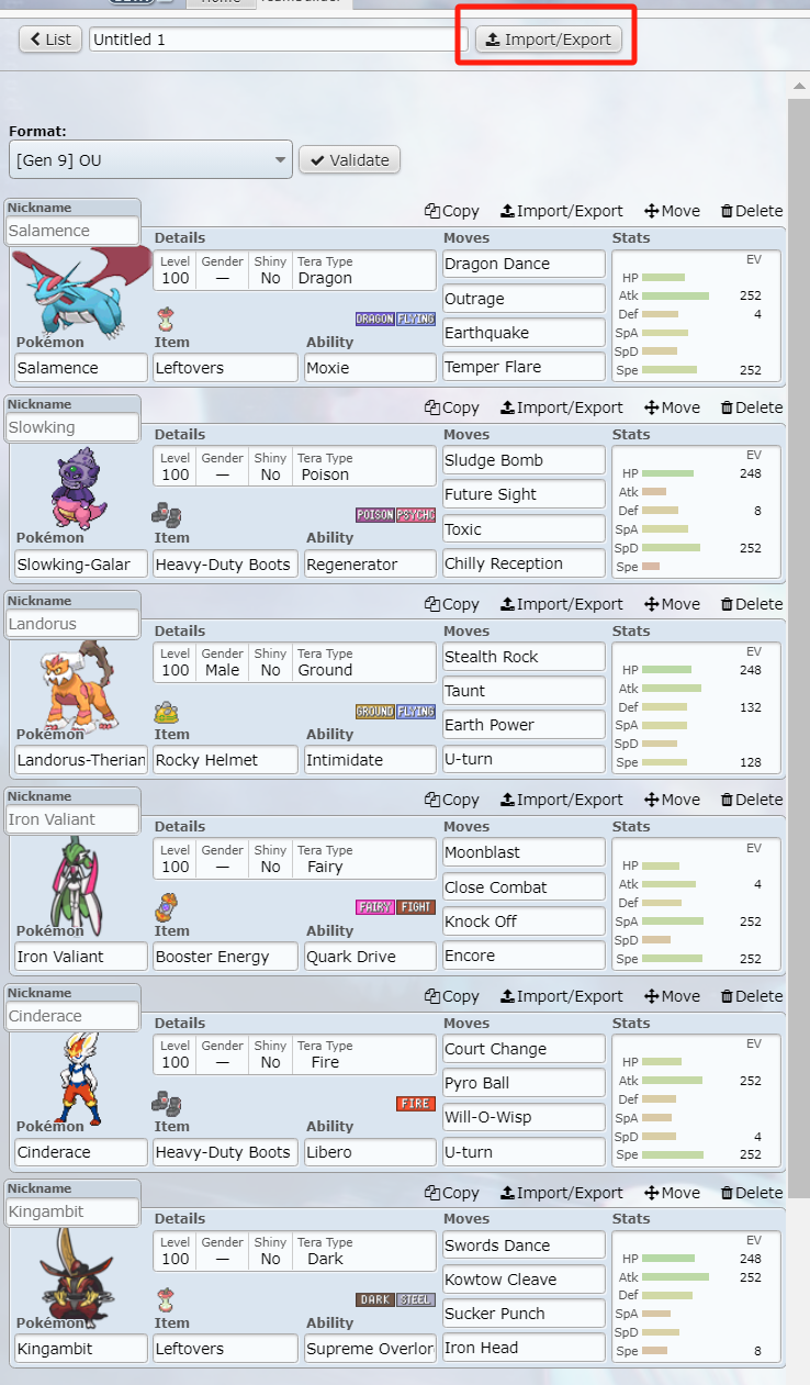 pokemonshowdown team detail